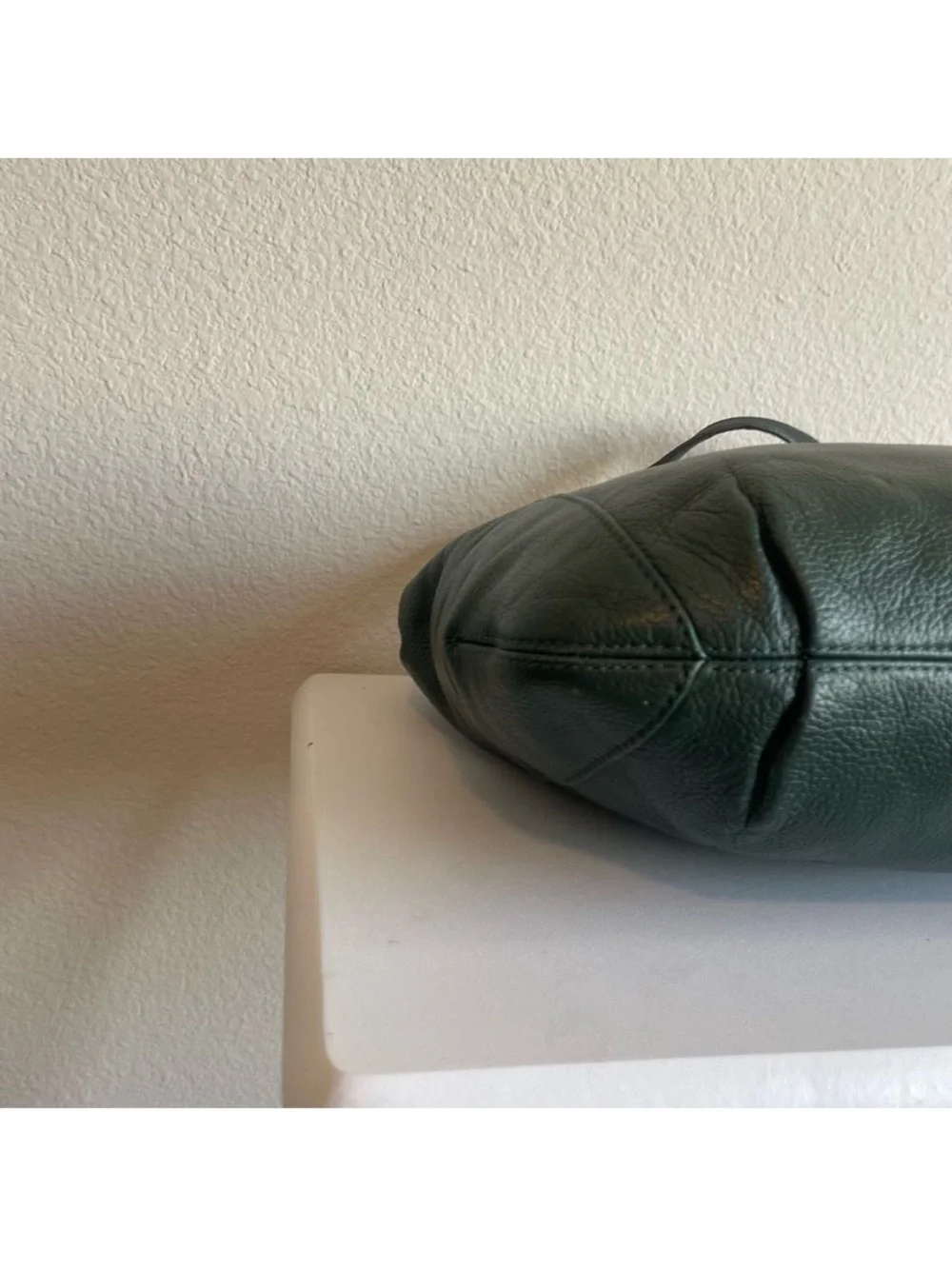 Michael Kors Green Leather Fulton Bedford Shoulder Bag Jet Set Selma